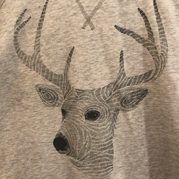 Old Navy stag sweatshirt L large gray - Picture 2 of 3
